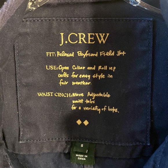 J.Crew | Relaxed Boyfriend Field Utility Jacket navy gold women’s Small - Picture 5 of 8